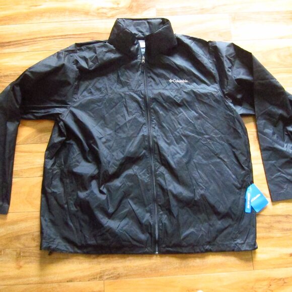 NWT- Columbia Men's Black Glennaker Lake II Rain Jacket size 3XT - Picture 1 of 15
